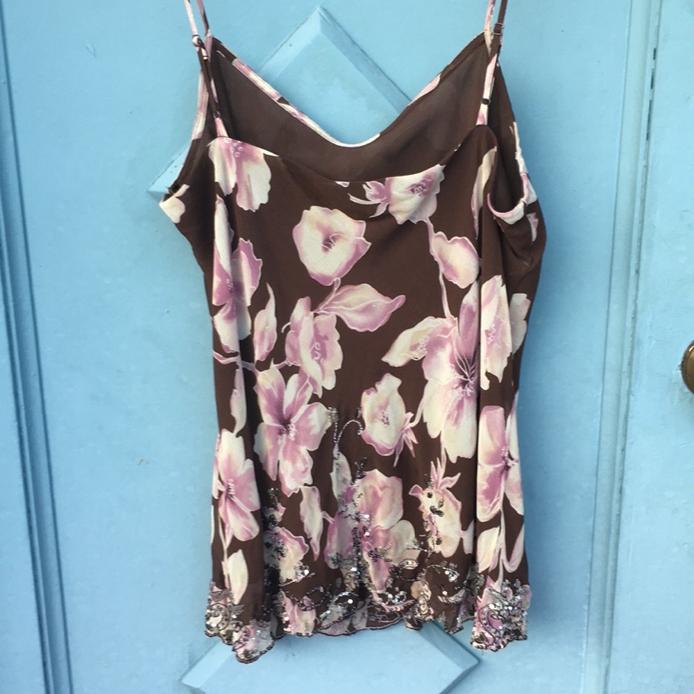 I.N.C FLORAL SHEER CAMISOLE